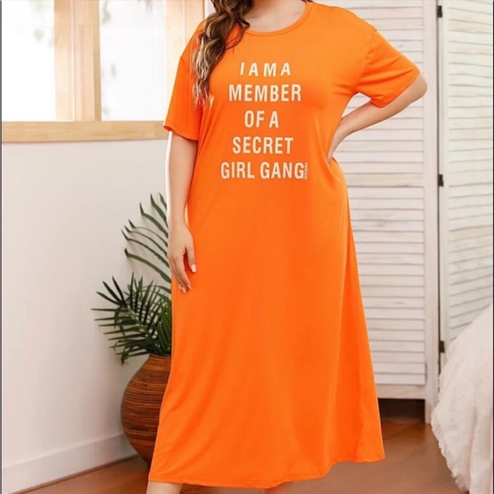 NEW• Peace By Piece Member Of A Secret Girl Gang Soft Maxi Dress•1X-2X